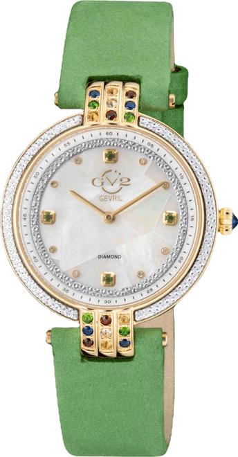 Women's Matera Swiss Quartz Green Italian Suede Watch 35mm