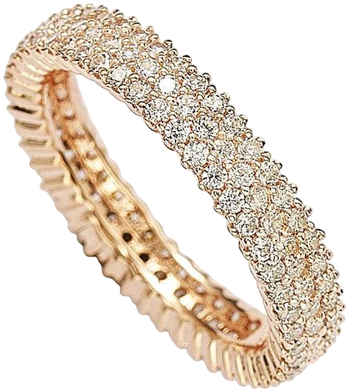Suzy Levian Sterling Silver Micro-Pave White Cubic Zirconia Eternity Band Ring