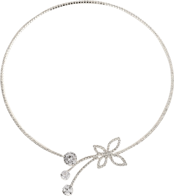 Women's Silver Bling Butterfly Necklace