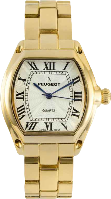 Women's Gold Status Bracelet Watch Barrel Shape Roman Dial Gold-Tone Bracelet Strap