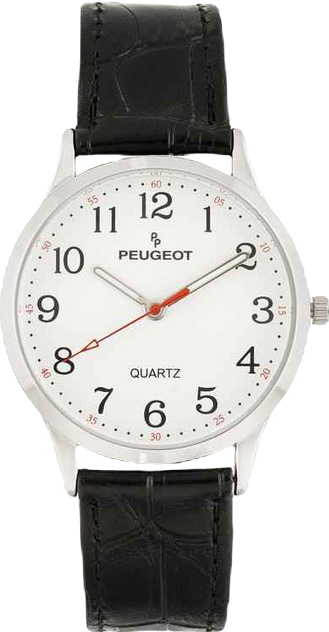 Women's 40mm Large Face Watch with Bold Arabic Numerals and Leather Band