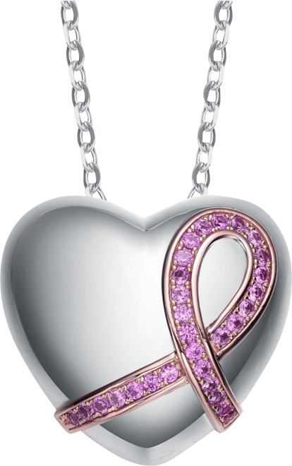 Gigi Girl Teens Two Tone with Infinity Pink Cubic Zirconia Heart Necklace