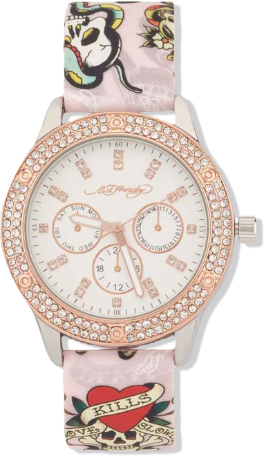 Women's Quartz Matte Pink Silicone Strap Analog Watch 38mm