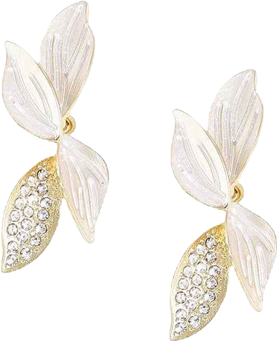 Women's Silver Flora Drop Earrings