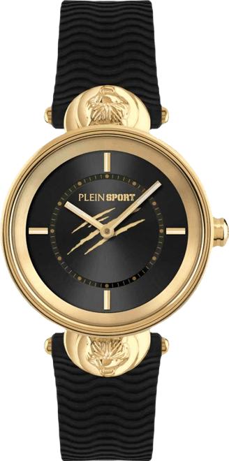 Women's Supernova Two Hand Quartz Black Silicone 34MM