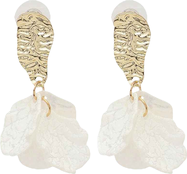 Women's Dented Drop Earrings