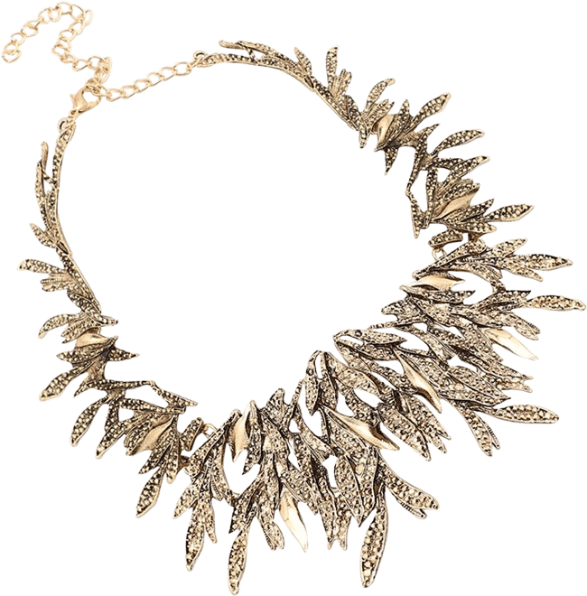 Women's Feather Statement Necklace