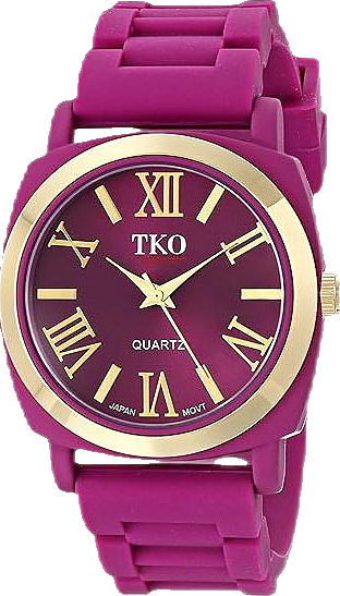 Women's Purple Milano Iii Analog Display Quartz Watch with Flexible Rubber Band