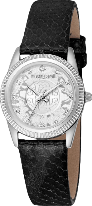 Women's Quartz Black Leather Watch 28mm