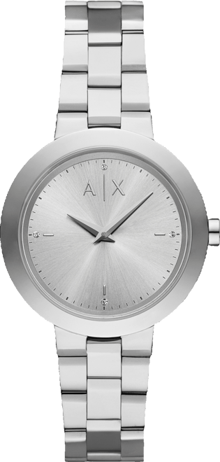 Women's Quartz Two-Hand Silver Stainless Steel 36MM