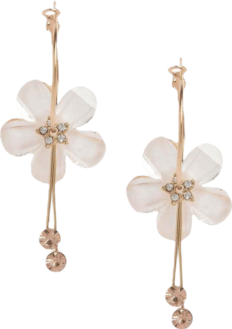 Women's Flower Hoop Earrings