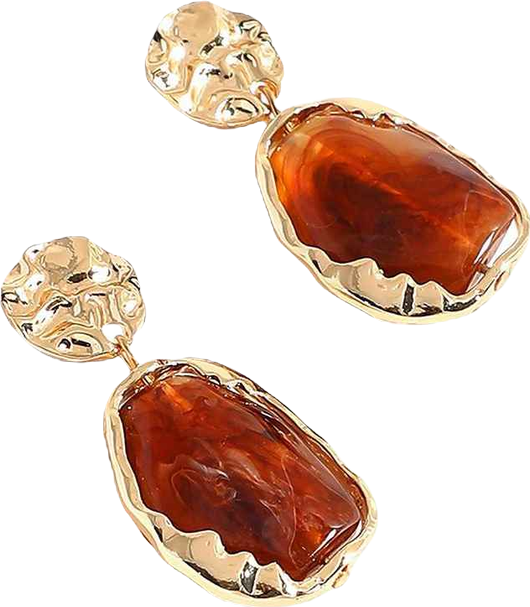 Women's Dented Drop Earrings