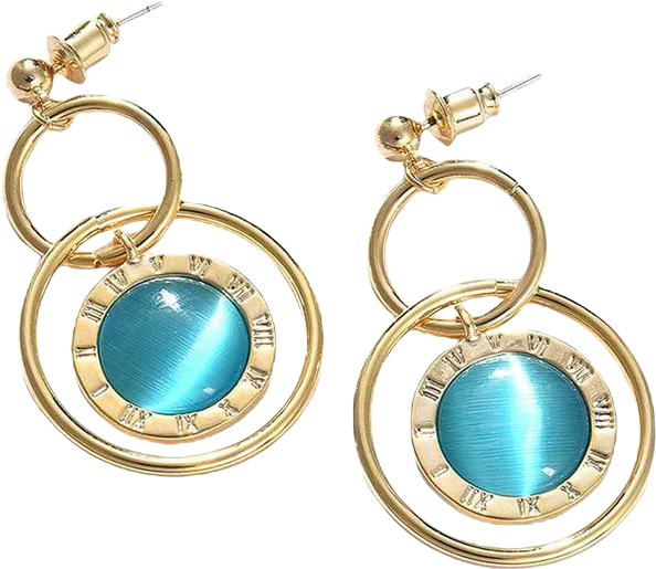 Women's Circular Drop Earrings