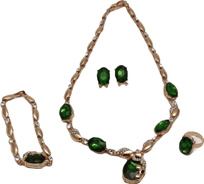 Women's Oval Jewellery Set
