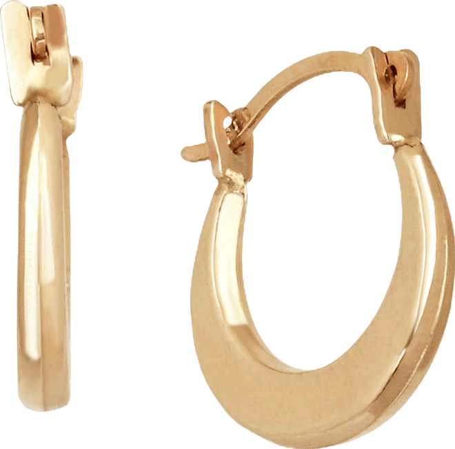 Children's Small Round Hoop Earrings in 14k Gold