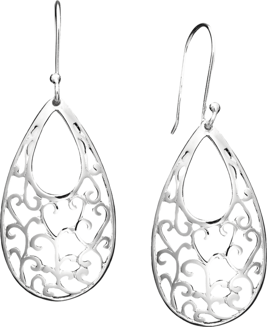 Open Filigree Drop Earrings in Sterling Silver, Created for Macy's