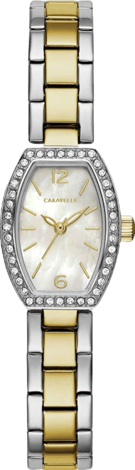 Designed by Bulova Women's Two-Tone Stainless Steel Bracelet Watch 18x24mm