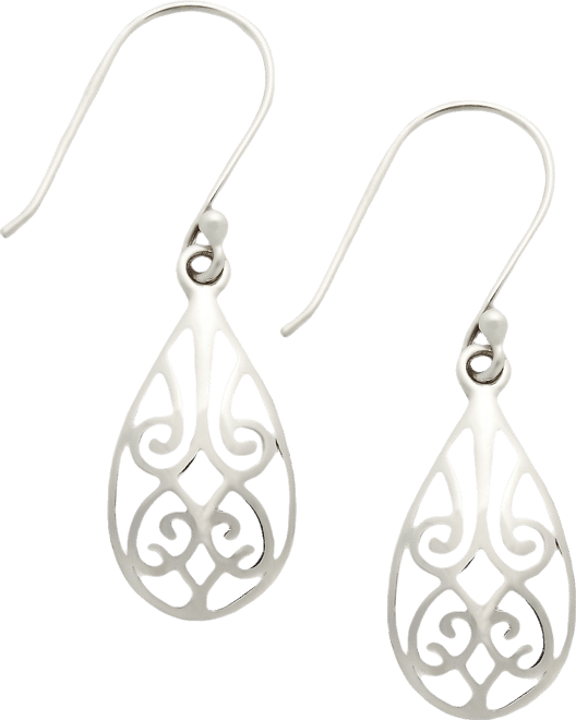 Filigree Teardrop Earrings in 18k Gold over Sterling Silver and or Sterling Silver