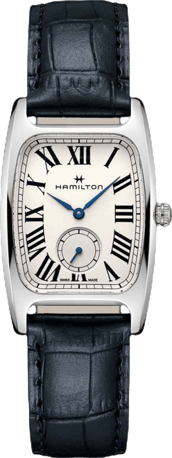 Women's Swiss Boulton Blue Leather Strap Watch 27.3x31.1mm