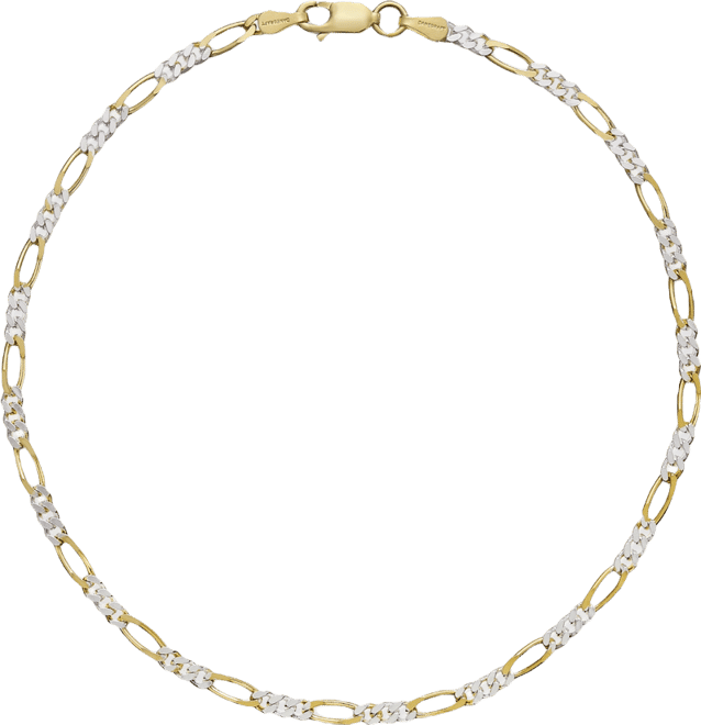 Thin Figaro Chain Ankle Bracelet in 18k Gold-Plated Sterling Silver, Created for Macy's