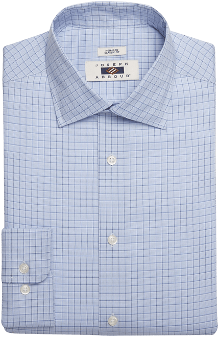 blue checkered dress shirt with tie Shelbie main image 0