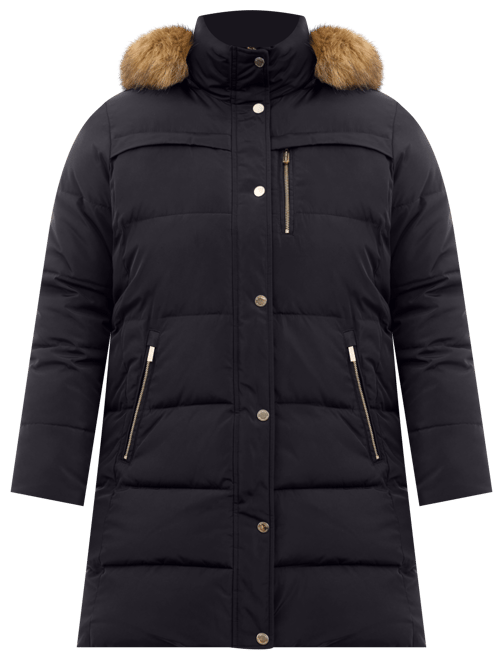 Michael Kors Plus Size Faux Fur Trim Hooded Puffer Coat Created for Macy s Macy s