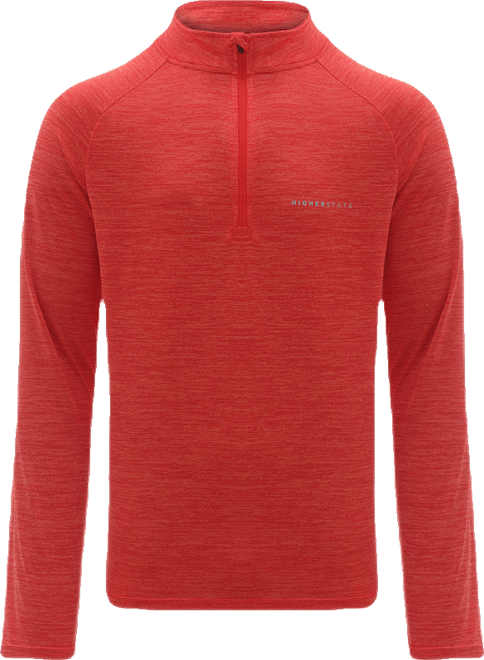 L/S Raglan 1/4 Reißverschluss Neck Top