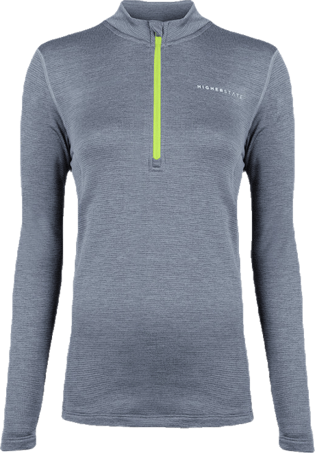 L/S 1/4 Zip Micro Grid Women's Top