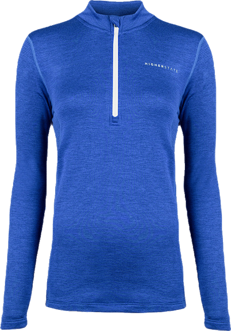 L/S 1/4 Zip Micro Grid Women's Top