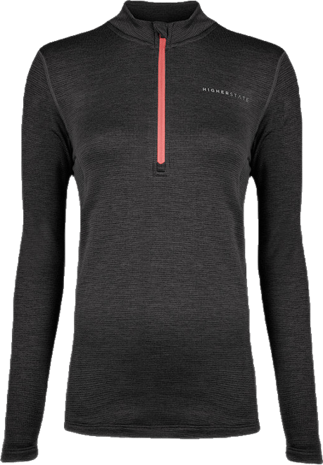 L/S 1/4 Zip Micro Grid Women's Top