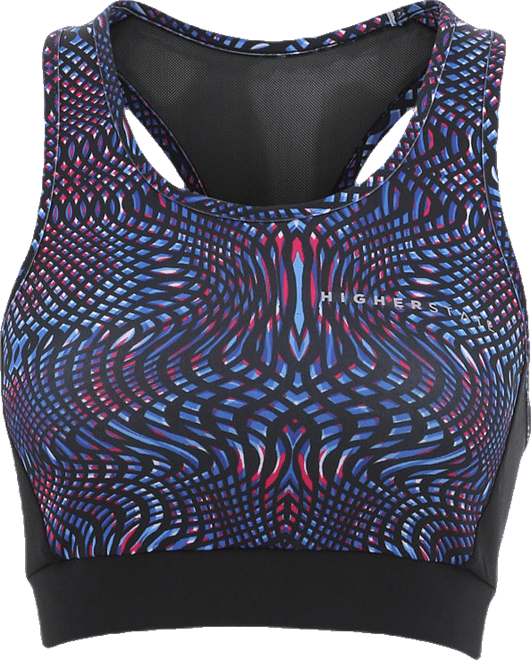 Pattern Panelled Longer Women's Low Impact Crop Top