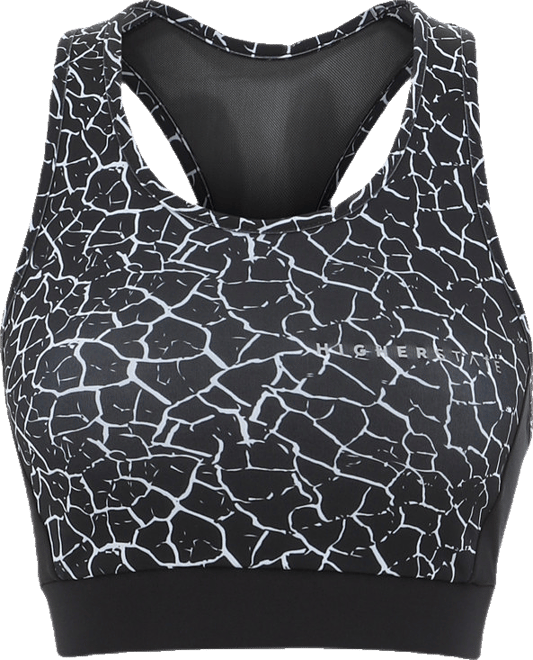 Pattern Panelled Longer Women's Low Impact Crop Top