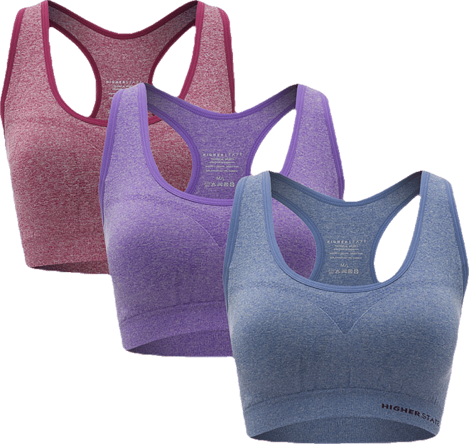 sin costuras mujer Low Impact sujetador deportivo  (3 Pack)