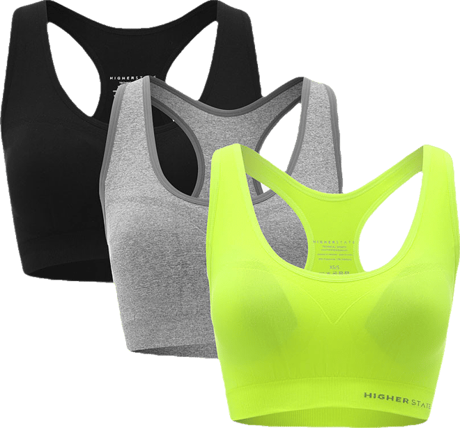 Seamless Women's Low Impact Sports Bra (3 Pack)