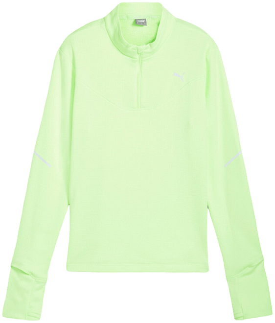 Run Grid chaqueta forro polar media cremallera mujer