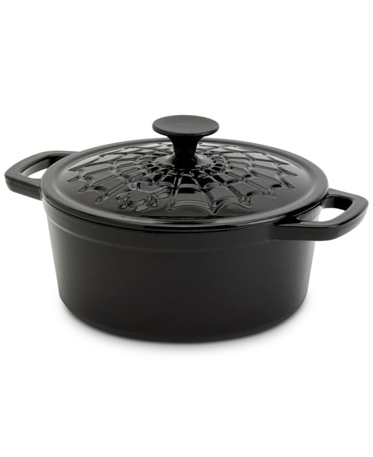 Iron Works Enameled Cast Iron 3-Qt. Spider Web Dutch Oven
