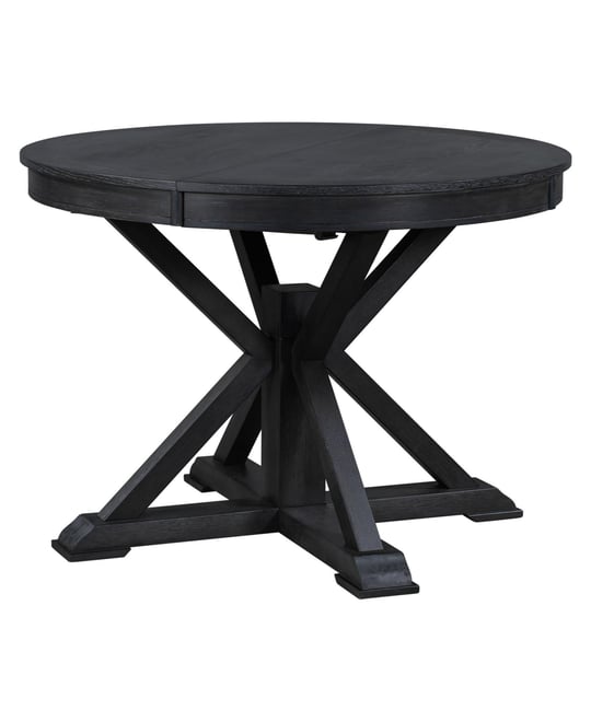 Retro Extendable Dining Table with 12-Inch Leaf for Functional Dining and Living Room Spaces