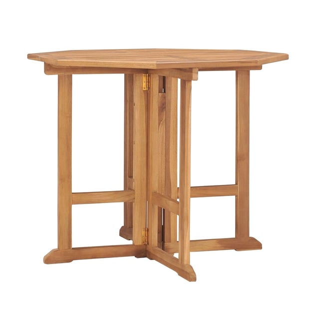 Folding Patio Dining Table 35.4"x35.4"x29.5" Solid Teak Wood