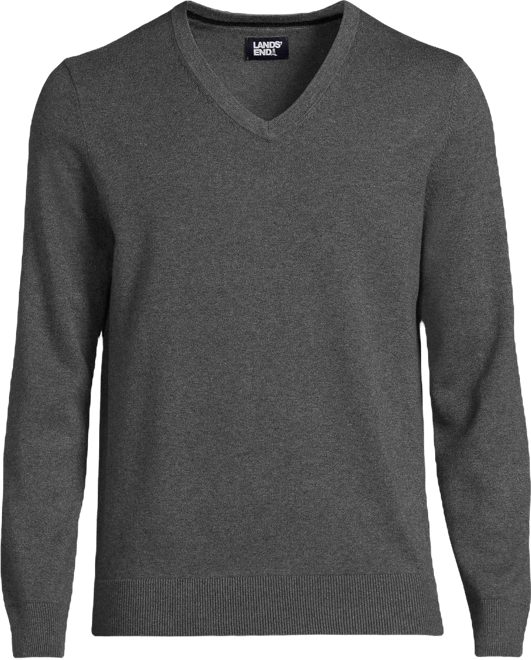 Men's Fine Gauge Cotton V Neck Sweater