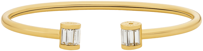 Brass Baguette Flex Bangle Bracelet