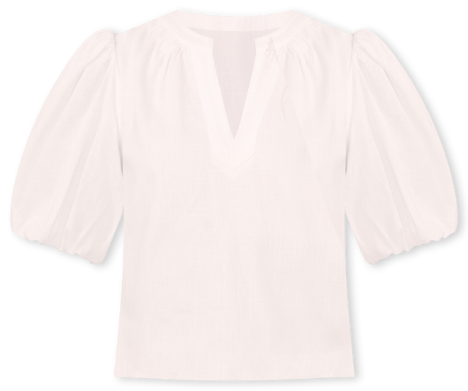 Women's Short-Puffed-Sleeve Blouse