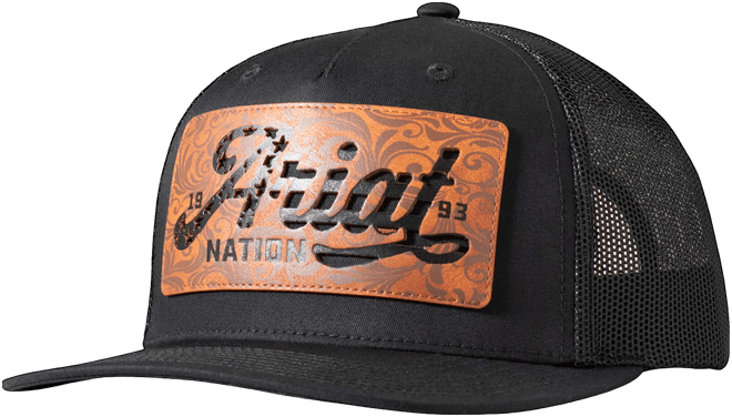 Men's Leather Flag Patch Cap