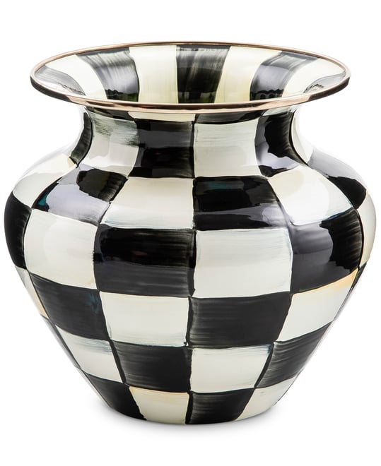 Courtly Check Enamel Large Vase