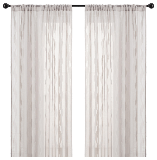 Premium Quatrefoil Voile Sheer Curtains