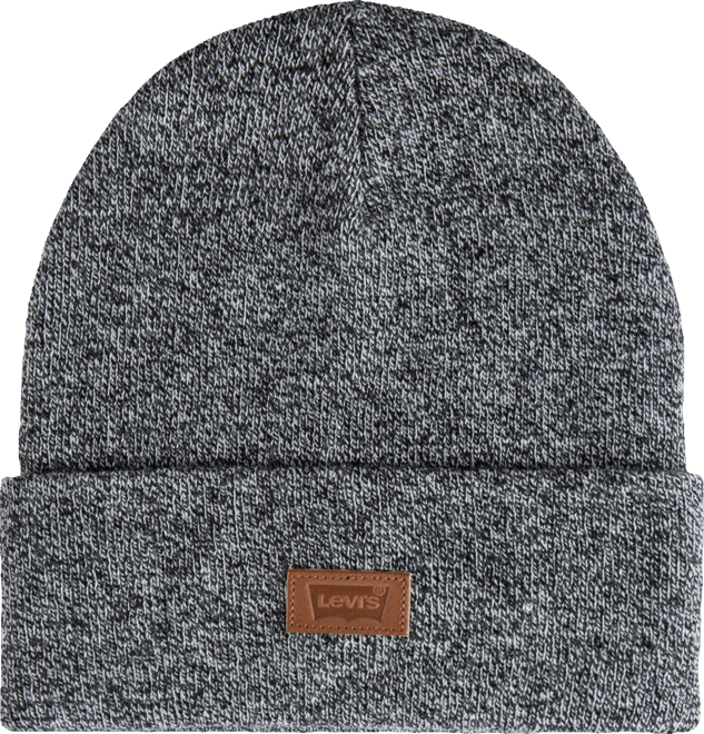 All Season Comfy Leather Logo Patch Hero Beanie