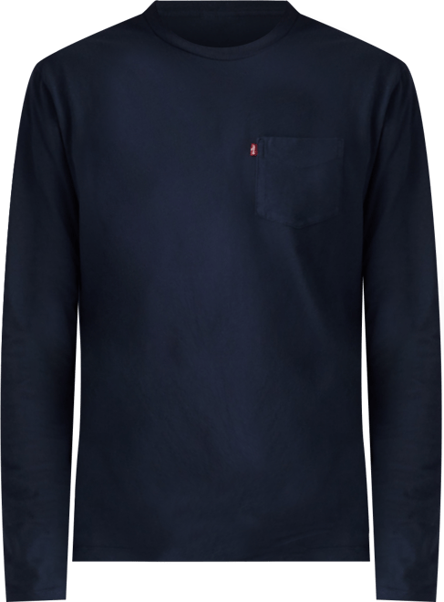 Men's Long Sleeve Crewneck Pocket T-Shirt