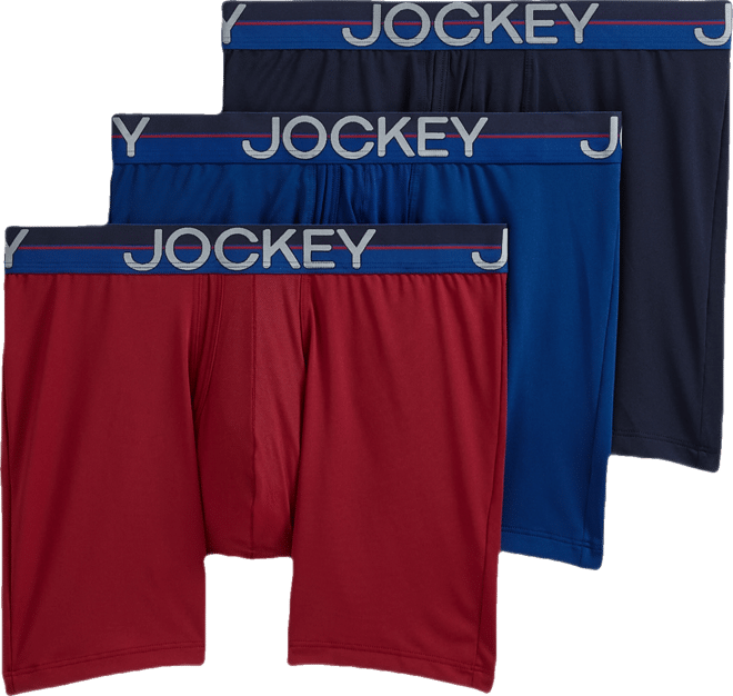 Men's Infinite Cool 3-Pk. Stretch Moisture-Wicking Solid Boxer Briefs