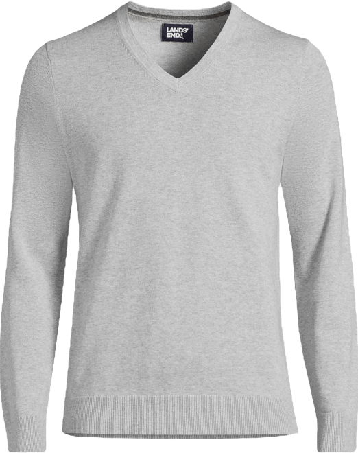 Men's Fine Gauge Cotton V Neck Sweater