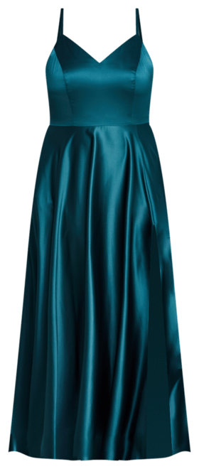 Trendy Plus Size Satin Sleeveless Gown