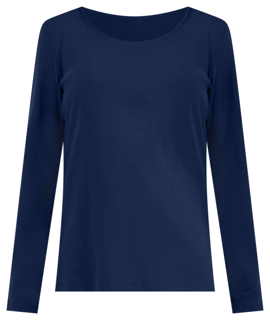 Women's Cotton Long-Sleeve Scoop-Neck Top, Created for Macy's